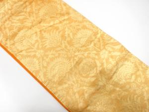 アンティーク　草花模様織り出し袋帯（材料）